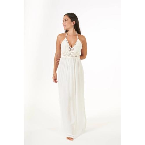 Vestido largo grills, color - blanco, tallas - talla unica 1