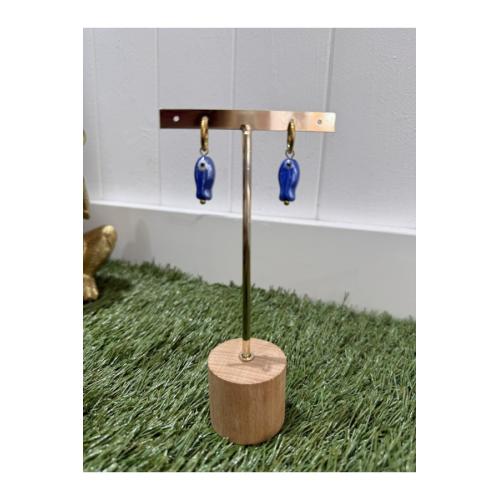 Pendientes singular azul 1