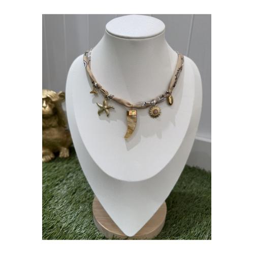 Collar bandana beige 1