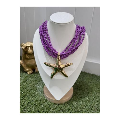 Collar estrella de mar violeta 1