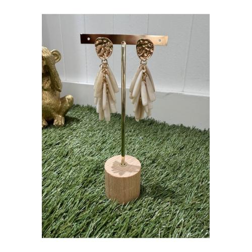Pendientes africa beige 1