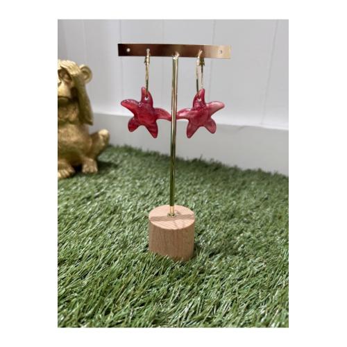 Pendiente estrellita mar rojo 1