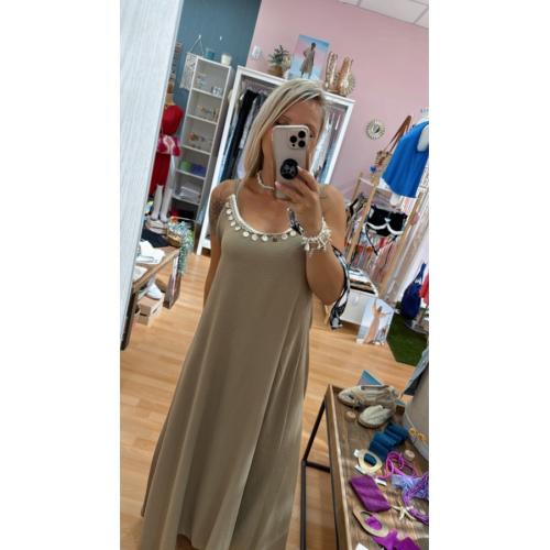 Vestido sicilia, tallas - talla unica, color - beige 1