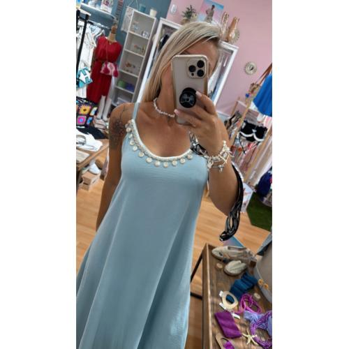 Vestido sicilia, color - turquesa, tallas - talla unica 1