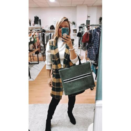 Bolso oxford liso, color - verde militar 1