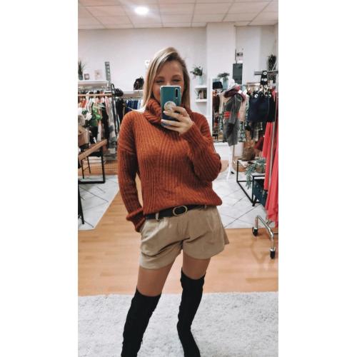 Short pana, color - camel, tallas - talla unica 1