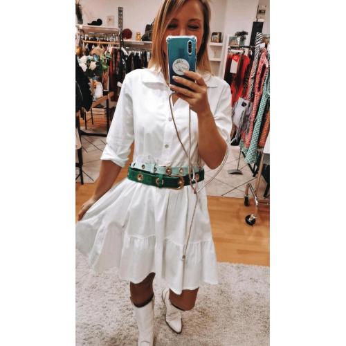 Vestido camisero, color - blanco, tallas - talla unica 1