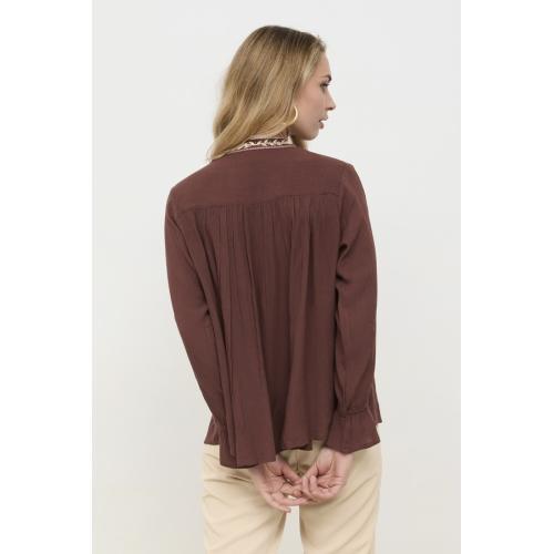 Blusa lyrata berenjena, tallas - m 1