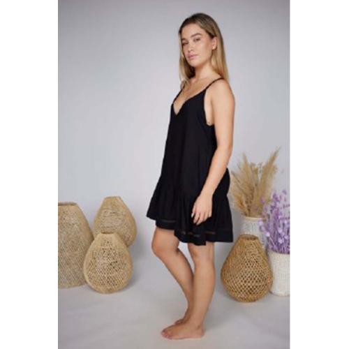 Vestido sandy, color - negro, tallas - talla unica 1