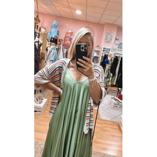 Cardigan colores, color - verde, tallas - talla unica 1